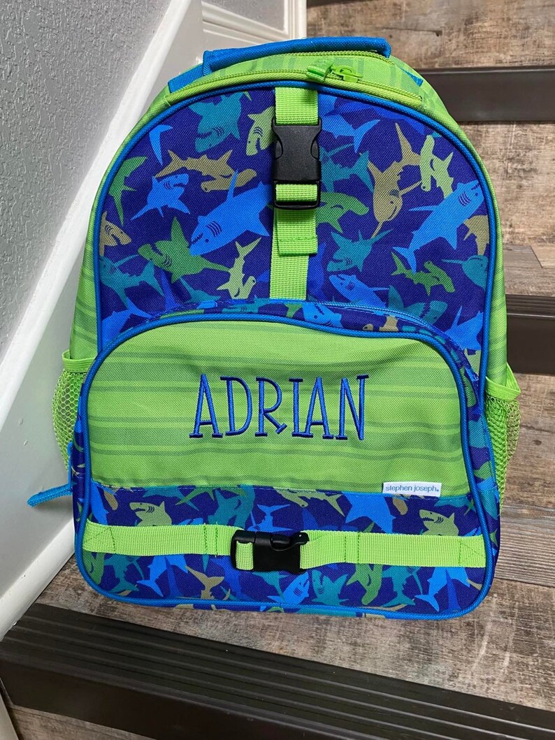 Stephen Joseph Allover Shark Backpack Lunchbox Set Etsy