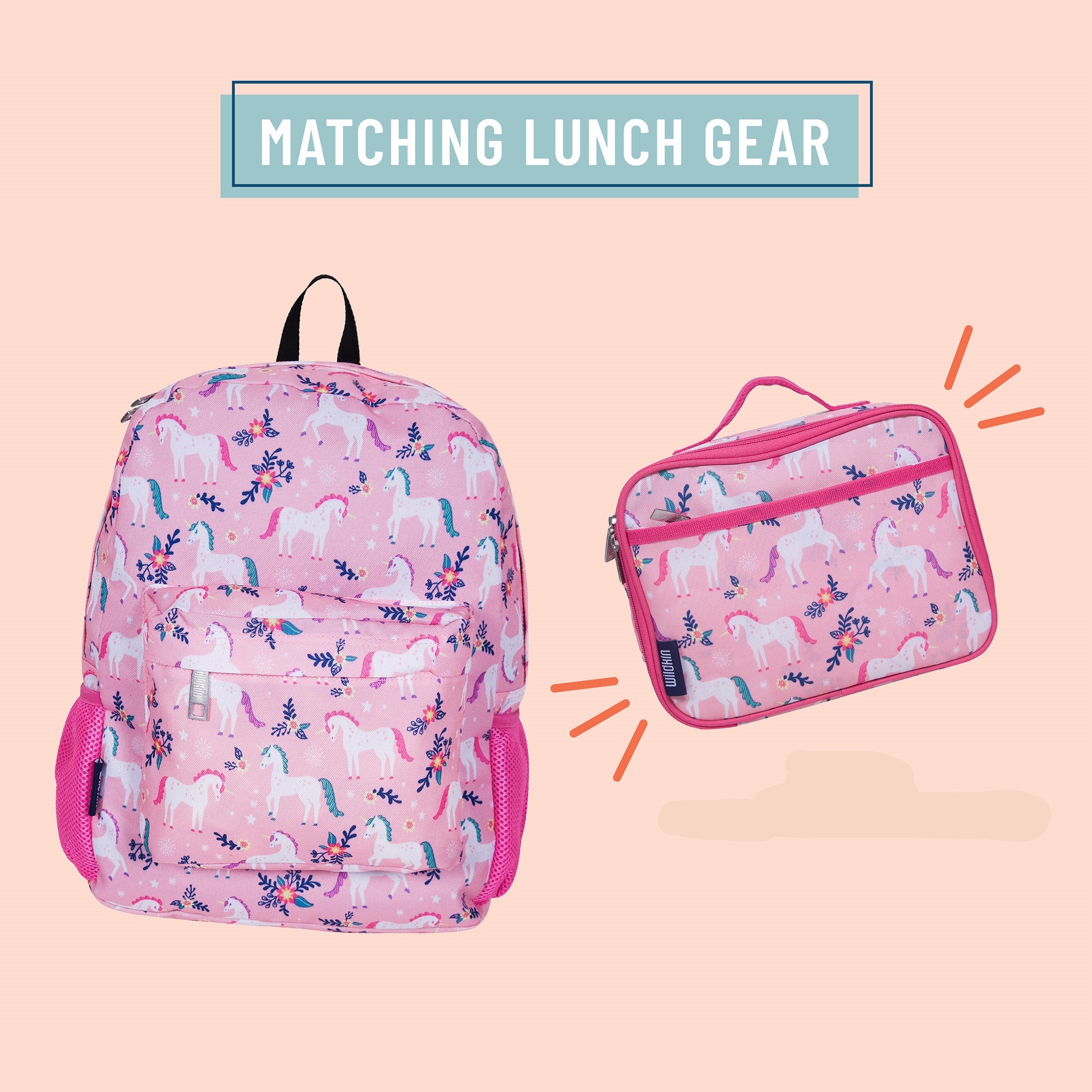 Kids Backpack and Lunch Box Set with Bento Box, Pink Tie Dye, Gives Back to  Great Cause, 17 Inches