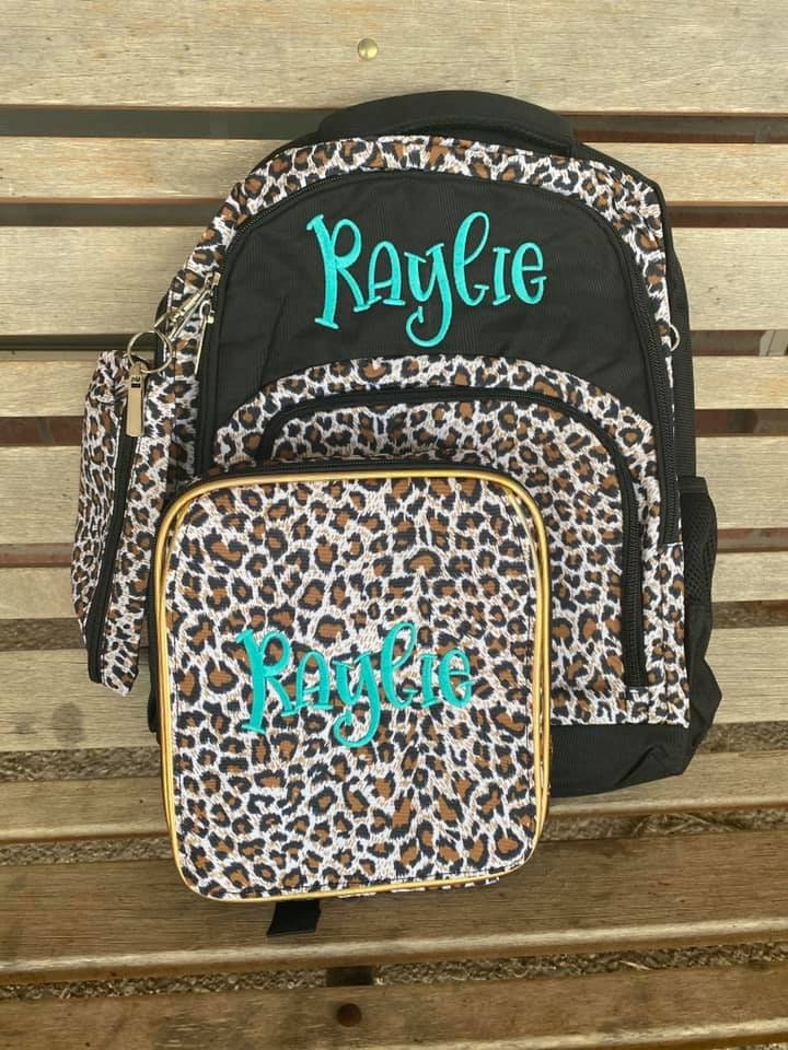 girls backpack and lunchbox