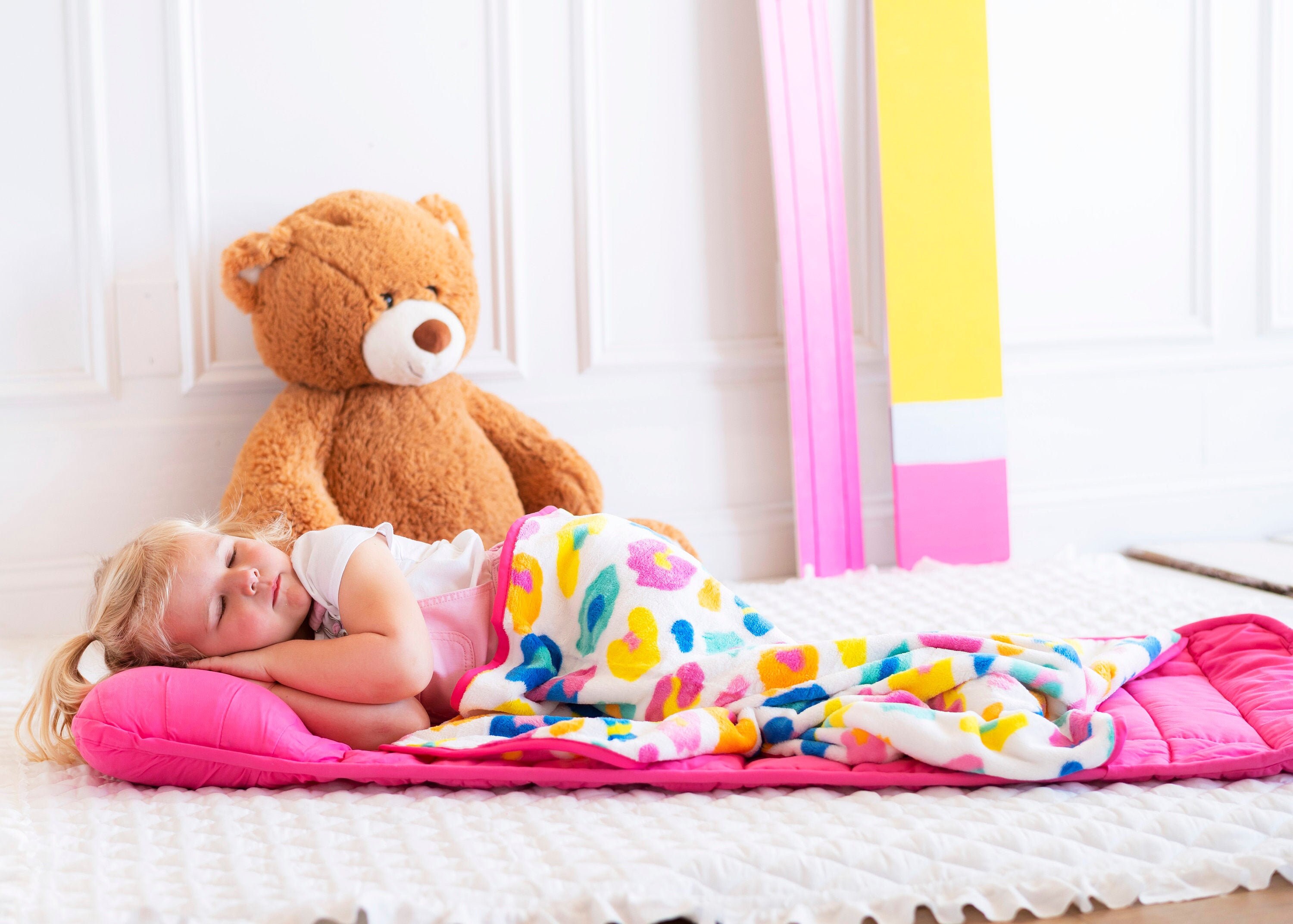 Nap Mat Prek Nap Mat Little Girl Nap Mat Pink Fun Leopard Etsy