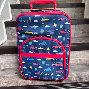 Boys Transport Suitcase, Personalized Rolling Luggage for Boys, Stephen Joseph, Toddler Travel Bag, Children&#39;s Rolling Luggage