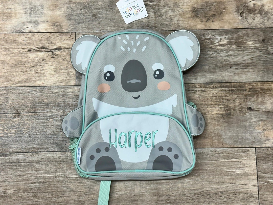 Personalized Sidekicks Mint Trim Koala Backpack, Stephen Joseph