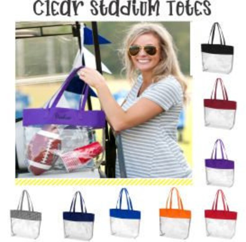 monogram clear purse