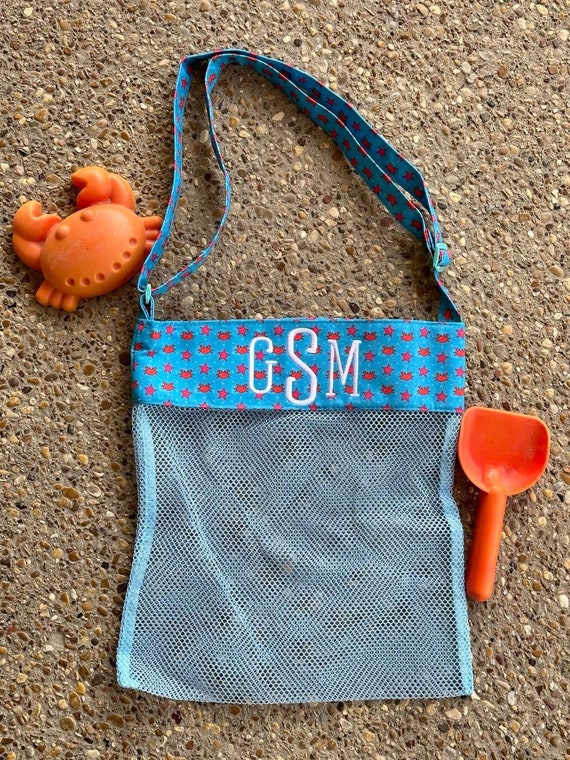Embroidered Seashell Bag Personalized Mesh Sea Shell Bag Mesh