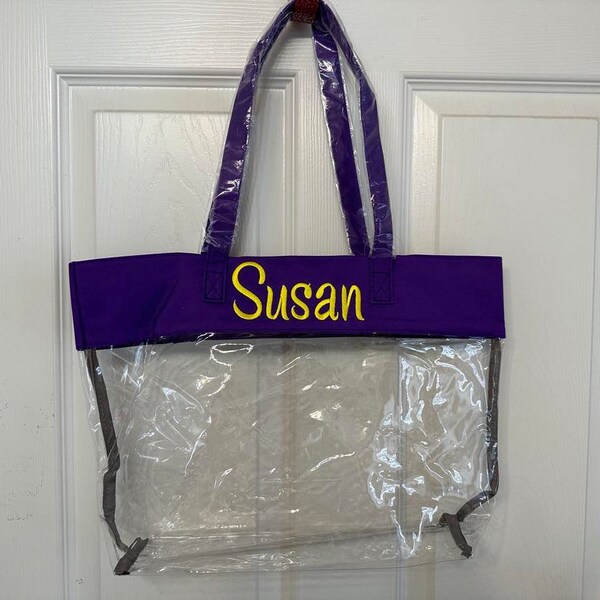 Travis Clear Stadium Bag- Silver