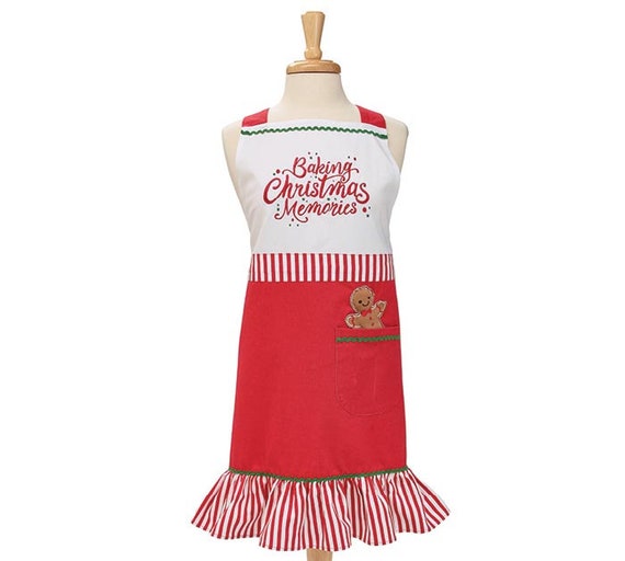 Baking Christmas Memories With Gingerbread Man Adult Apron, Christmas apron Adult, Christmas Baking Apron Adult, Christmas Adult apron