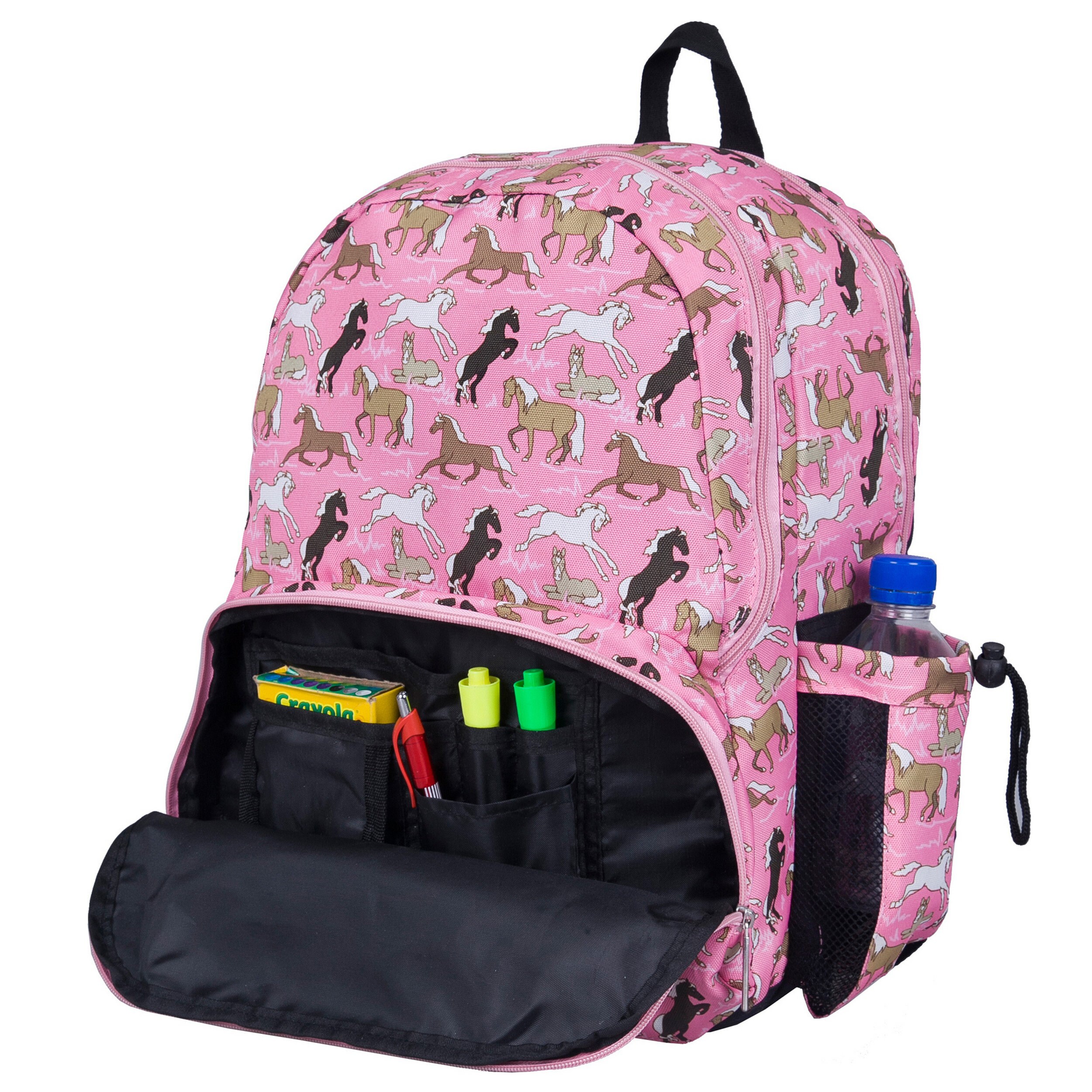 DOINBEE Boho Aztec Horse Backpack For Girls & Women - 17 Inch Book Bag For School, Travel & Hiking