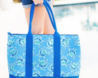 Monogram Cooler Tote, Personalized Cooler tote, Beach Cooler, Pool Insulated cooler, Personalize cooler, Drink Carrier, lake cooler, river
