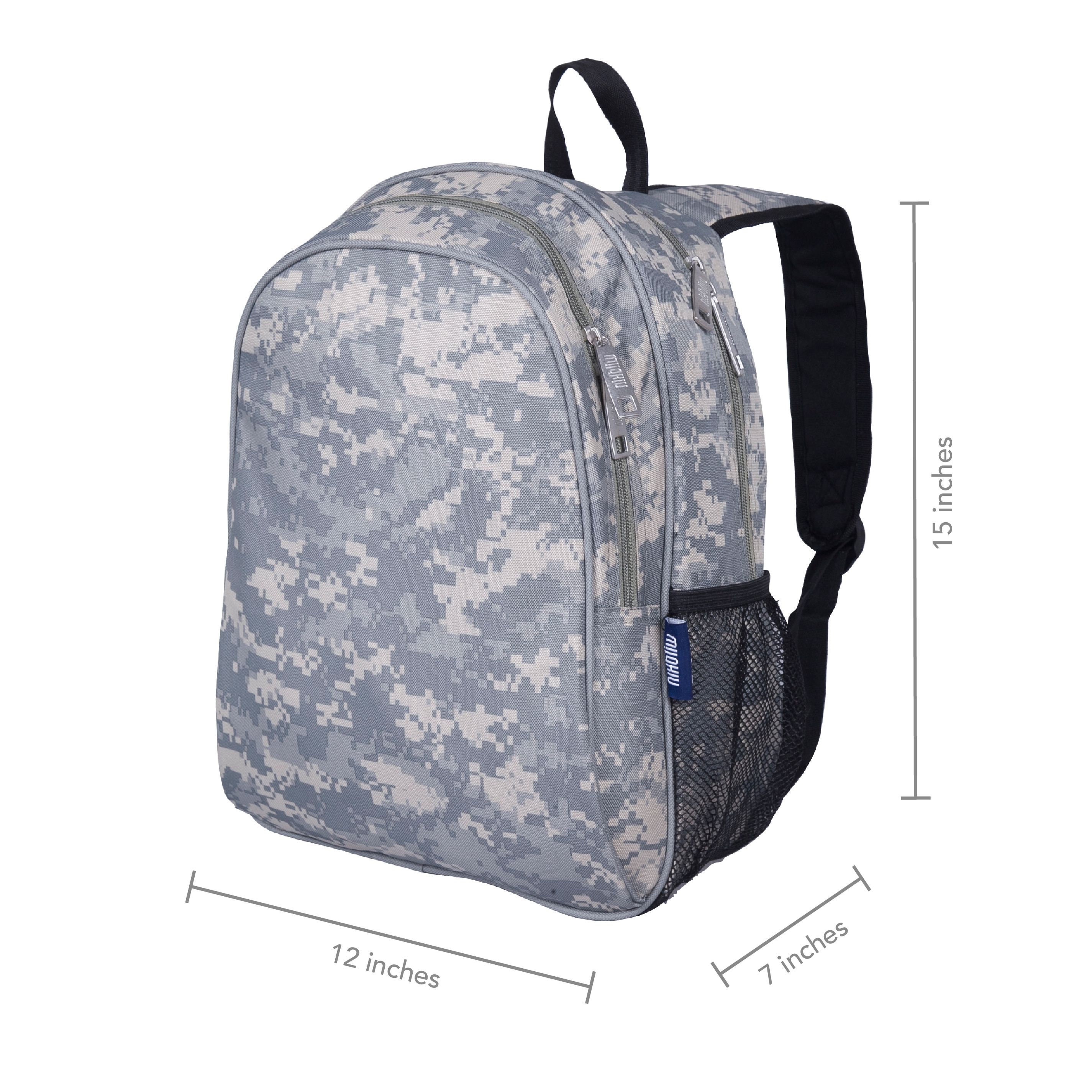 Wildkin 15 Inch Digital Camo Backpack Lunchbox Set Monogram 