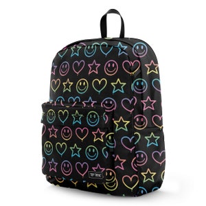 Personalize Drip Heart Backpack Lunchbox Set, Monogram heart Backpack Lunchbox Set, girl backpack lunchbox, embroider kids backpack lunchbox