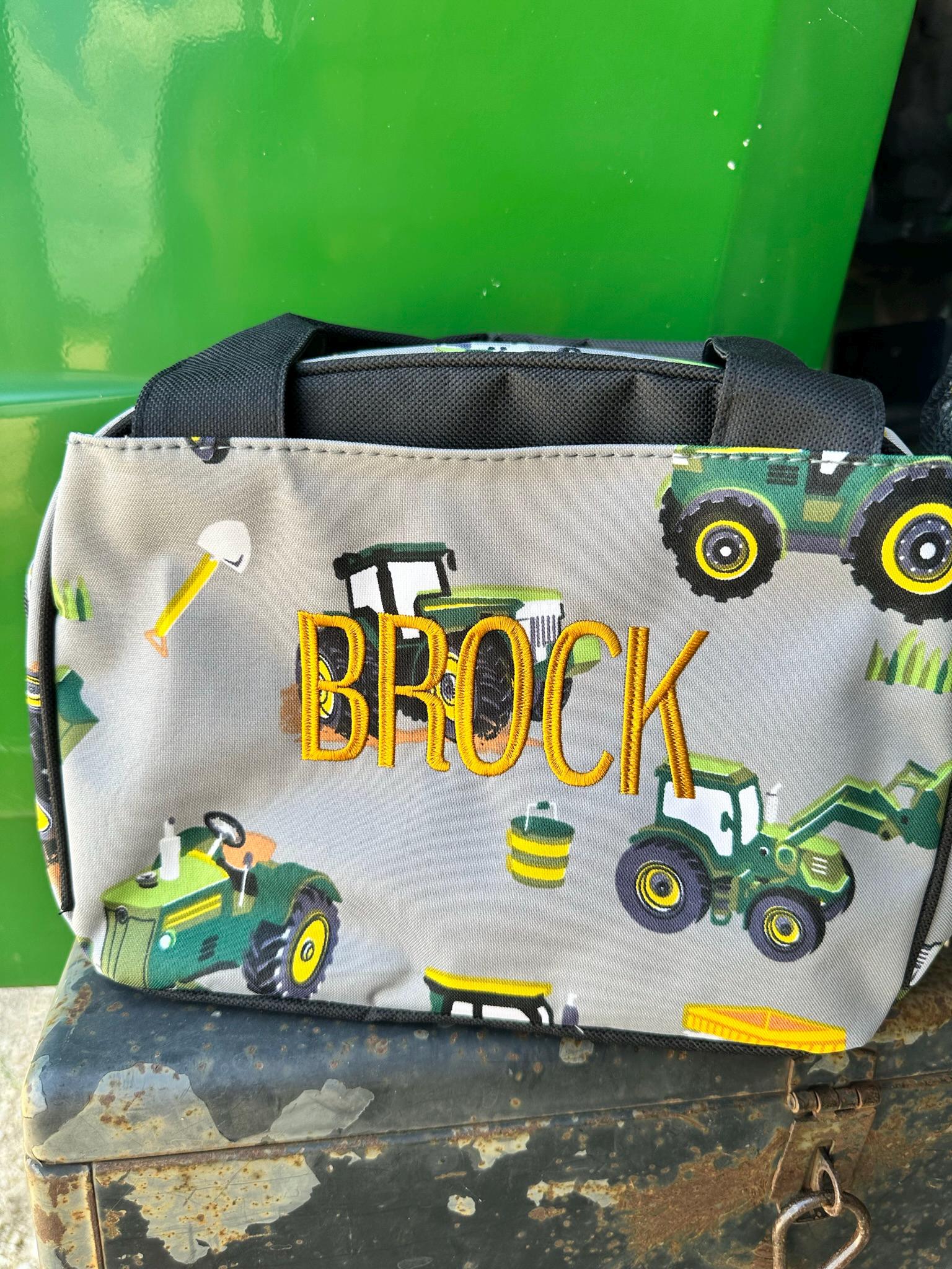 Personalize Large Green Tractor Backpack, personalized gift, Monogram backpack, backpack, kid farm backpack, boy backpack, monogram backpack