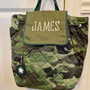 Daycare Backpack, Camo Backpack, toddler military backpack, Preschool Backpack, Toddler Backpack, small boy backpack, quilted backpack