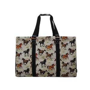 Monogrammed Collapsible Mega Utility Tote, Collapsible Tote, Tailgate Tote, Personalize utility tote, Horse mega Utility tote, rodeo utility