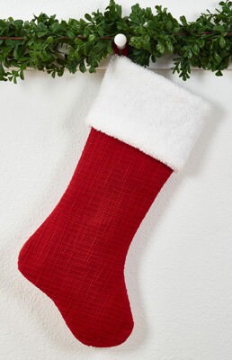 Sherpa and Buffalo Plaid Christmas Stocking Red Check - Etsy