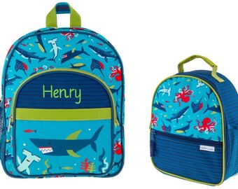 personalized shark backpack