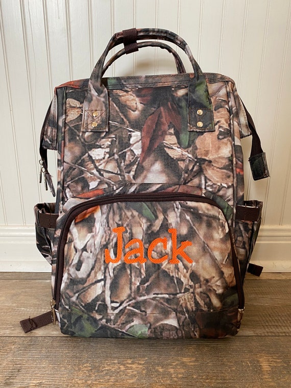 Camo Diaper Bag Backpack Monogrammed Monogram Backpack Diaper 