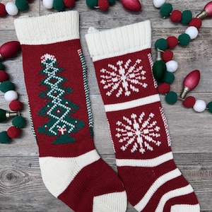 Embroidered Christmas Stockings, Personalized Christmas Stockings, knit Stocking, Christmas knit Stocking, sweater stocking