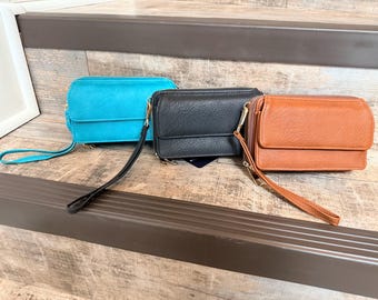 NGIL Faux Crossbody Organizer Clutch, ladies wallet, Ladies wallet, womens wallet, ladies christmas gift, womens gift