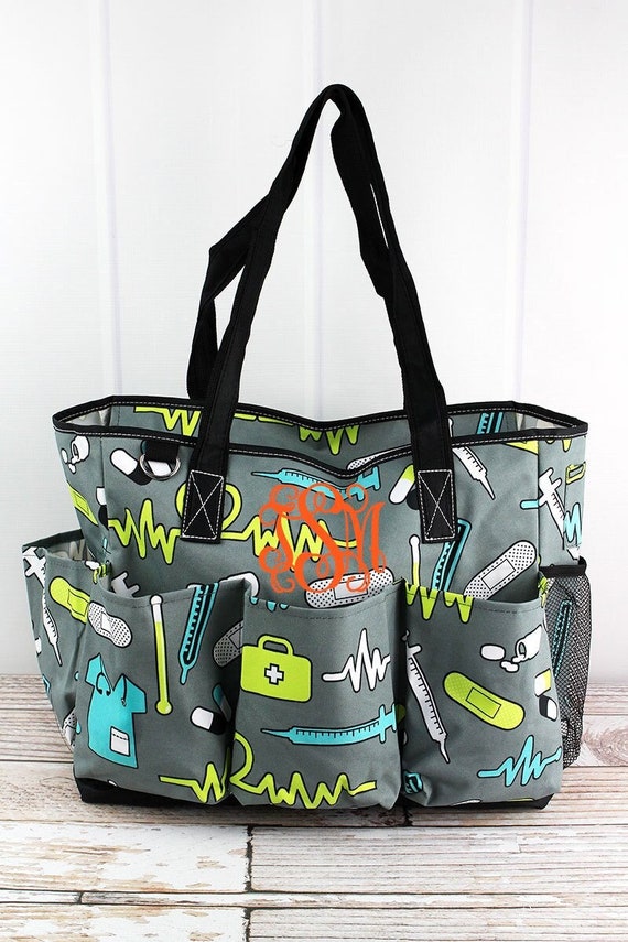 Grey Nurse Life Large Utility Caddy Tote Bag Nurse Organizer Tote