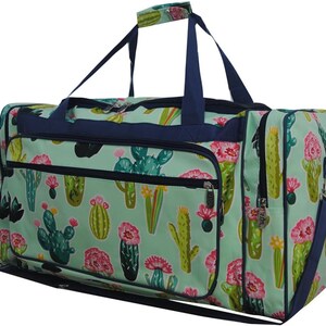 23 Inch Stuck On You Duffle, personalize Cactus print duffle, Cactus duffle bag, cactus travel bag, cactus print duffle, cactus duffle