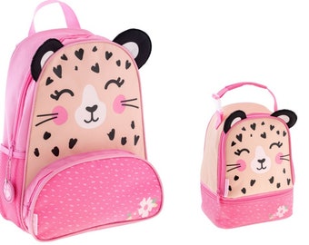 cat backpack and lunchbox