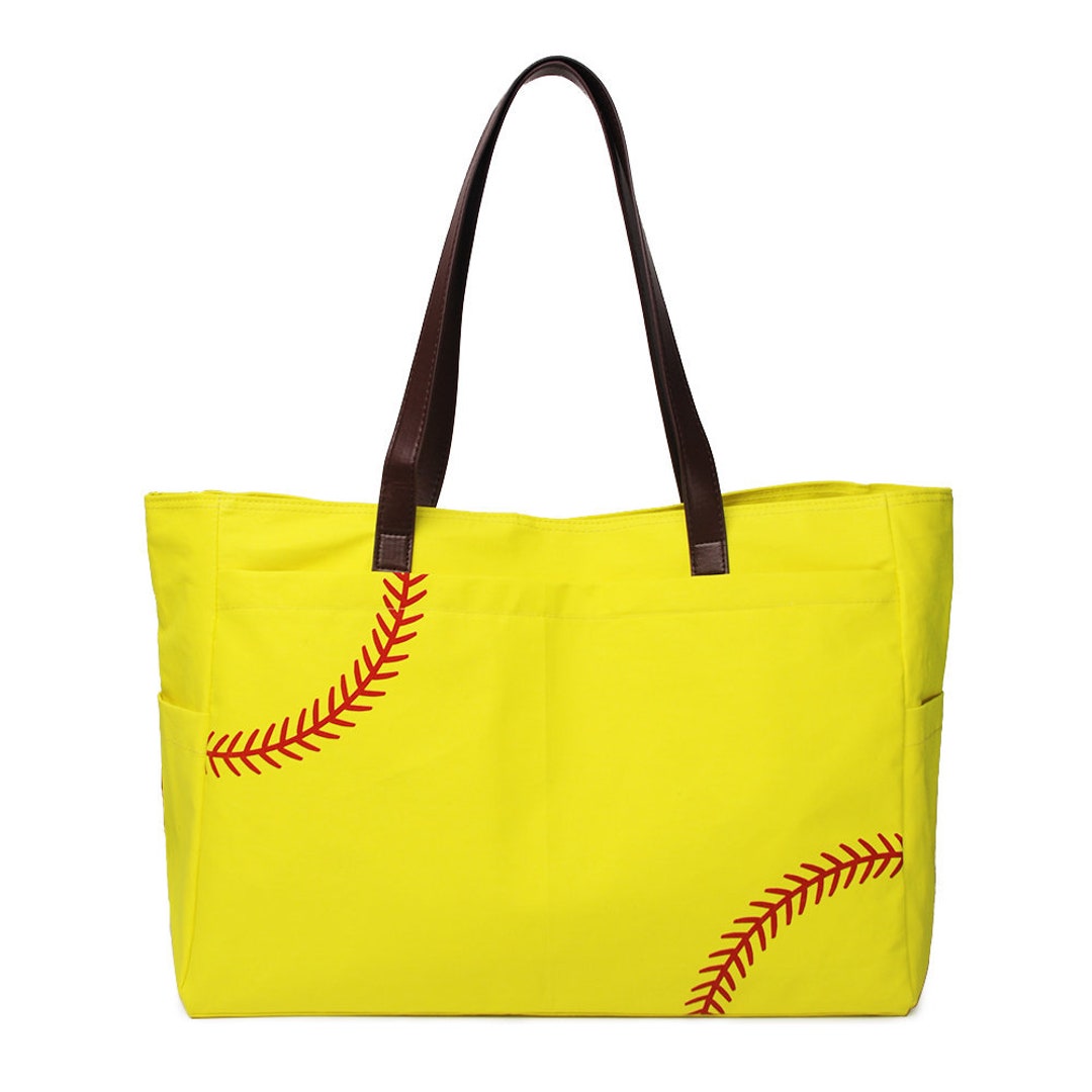 Embroider Softball Tote Bag Softball Mom Tote Softball Bag Etsy