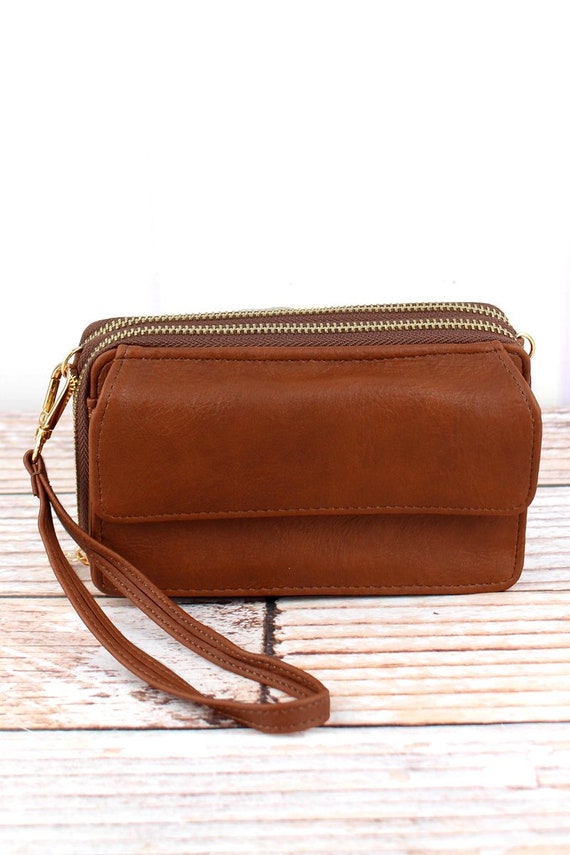 NGIL Faux Crossbody Organizer Clutch Ladies Wallet Ladies Wallet