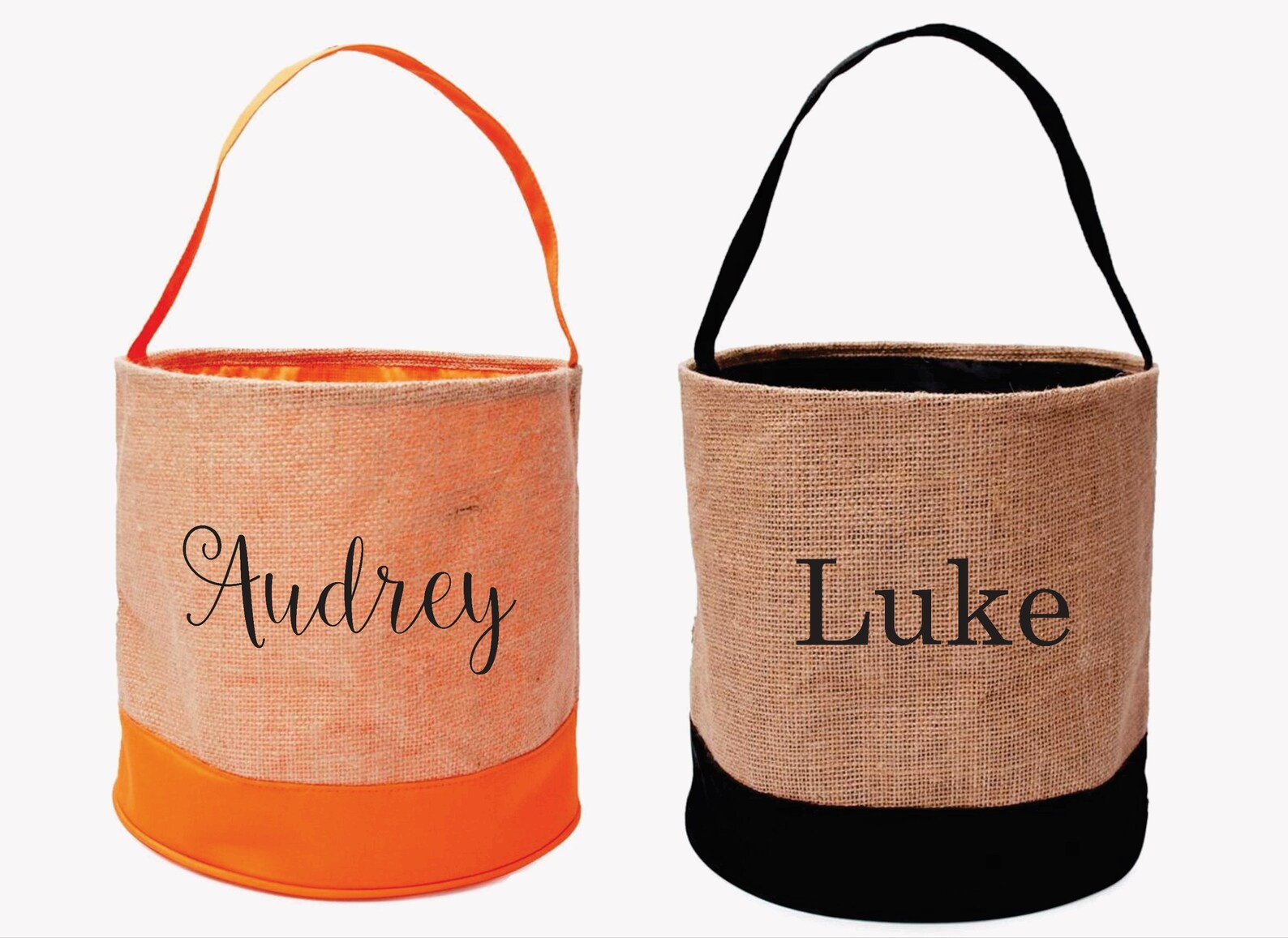 Burlap Halloween Basket Personalized Halloween Basket Etsy