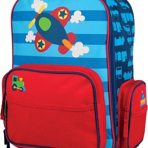 Boys Airplane Suitcase, Personalized Rolling Luggage for Boys, Stephen Joseph, Toddler Travel Bag, Children&#39;s Rolling Luggage