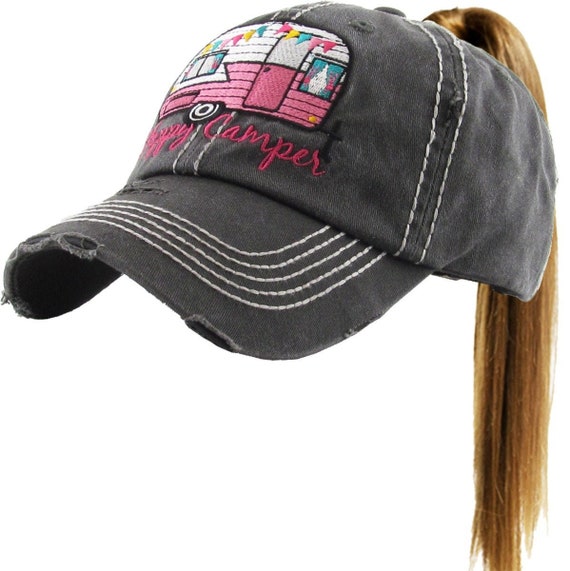 Distressed "Happy Camper" Hat Distressed "Happy Camper" Hat