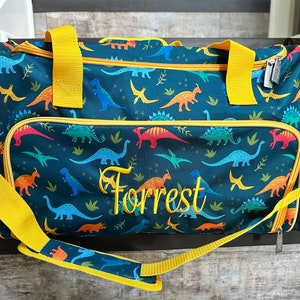 Wildkin Jurassic Dinosaur Weekender Duffel Bag, Personalized Dinosaur weekender, boys dino weekender, boys travel bag, boys duffle
