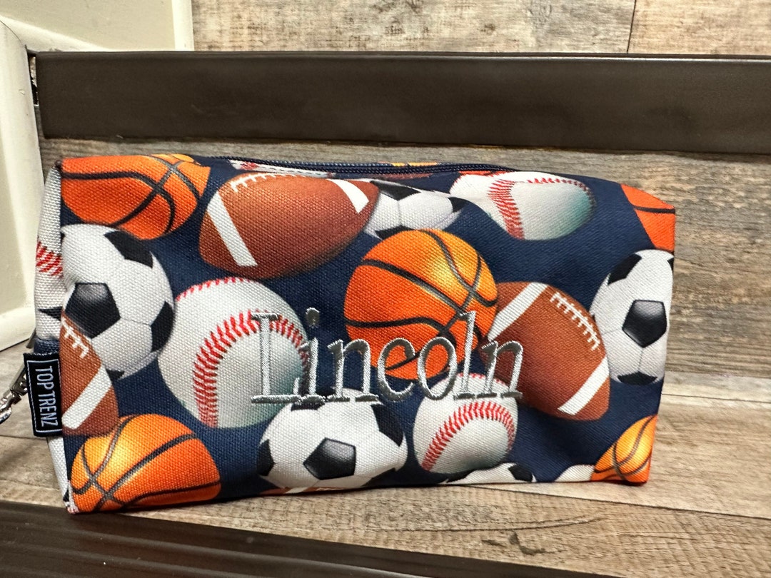 Navy Sport Toiletry Bag, Personalized Boys Toiletry Bag, Teen Toiletry Bag, Gamer Toiletry Bag ...