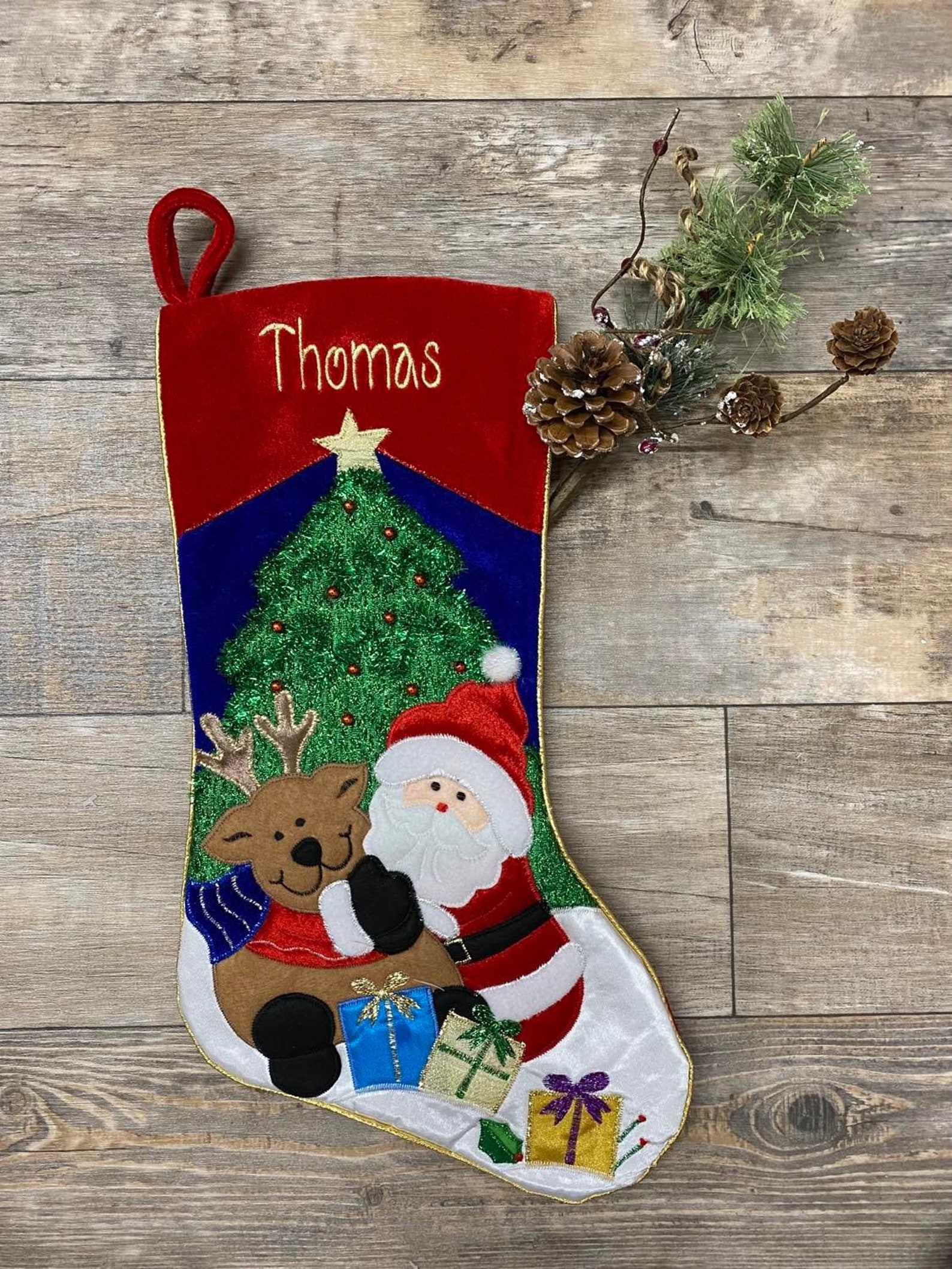 Embroidered Christmas Stockings Personalized Christmas Etsy — free download