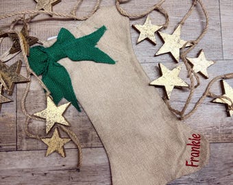 Personalize Embroidered Pet Dog Bone Christmas Stocking