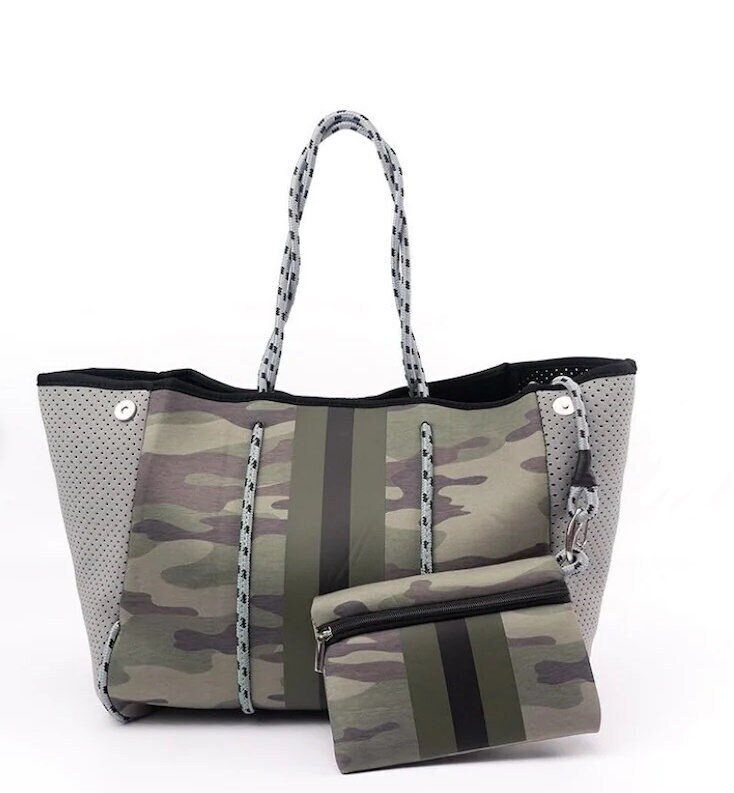 Black Camo Neoprene Tote – Boho Beads Raleigh