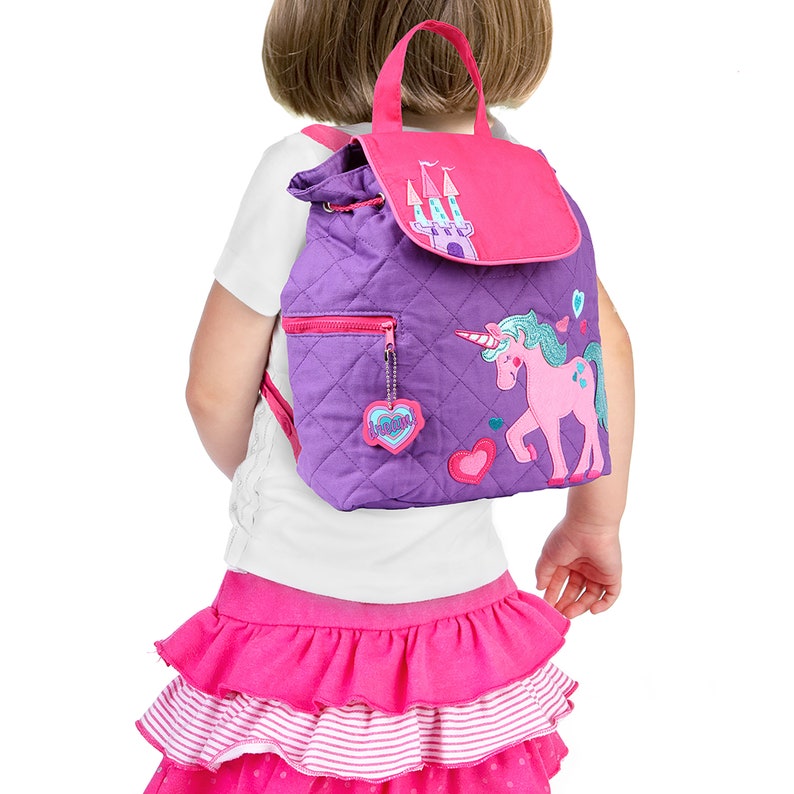 Personalize Quilted Purple Unicorn Backpack Stephen Joseph Etsy