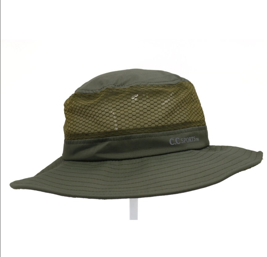 Personalized Cc Beanie Mesh Bucket Hat With Pony Opening