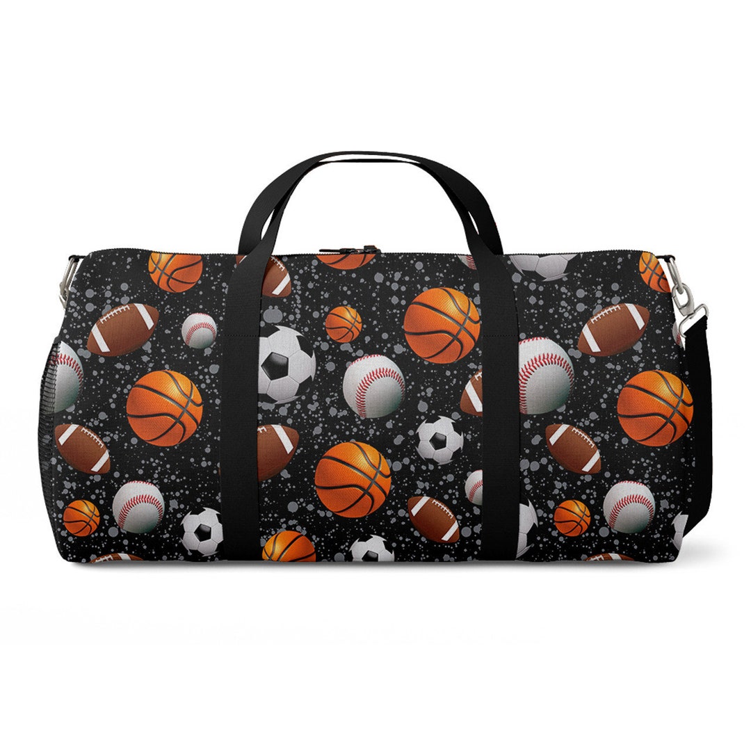 Personalized Sports Duffle Bag, Boys Embroidered Sports Duffle Bag