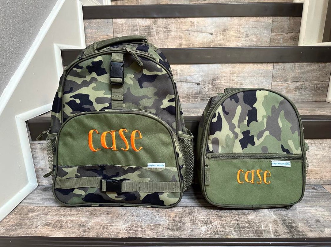 Stephen Joseph Allover Camo Backpack and Lunchbox Set 