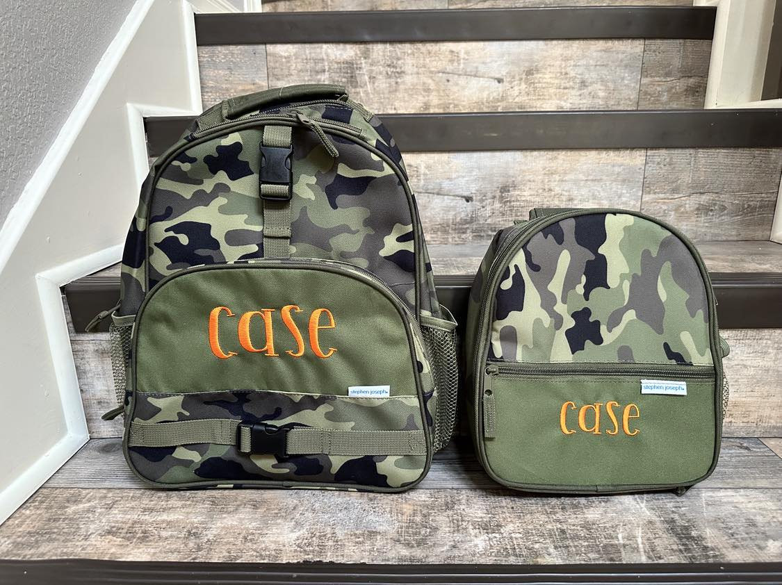 Adult Backpack Camo with Monogram