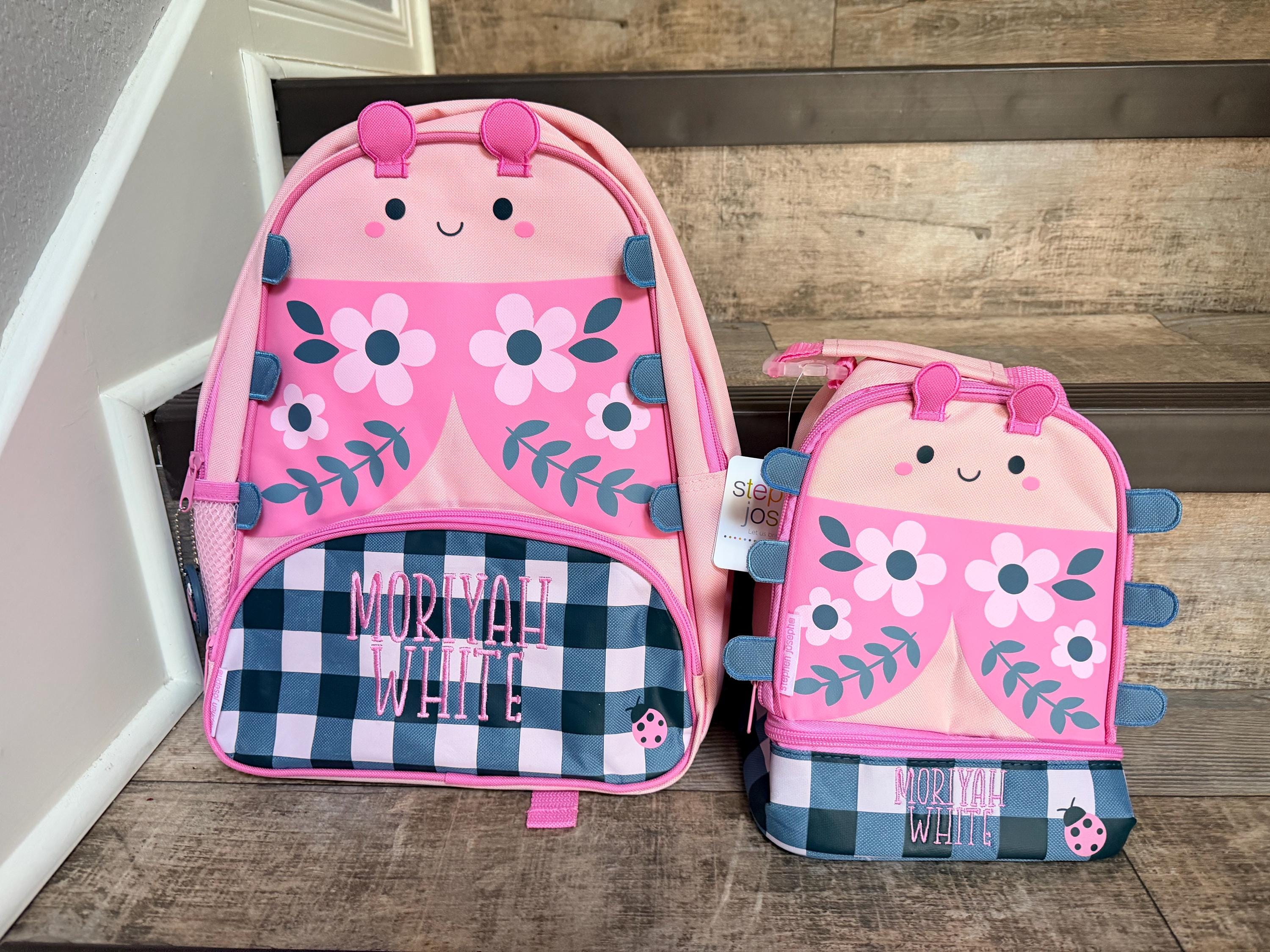 Personalized Embroidered Stephen Joseph Lady Bug Sidekick Backpack