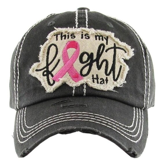 Fight Baseball Cap Distressed Hat 