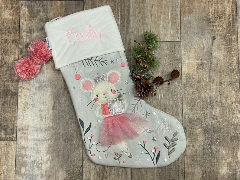 Personalized Kids Ballerina Mouse Stocking Stephen Joseph - Etsy