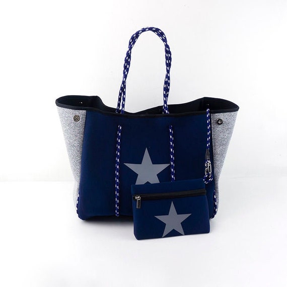 Navy neoprene bag sale