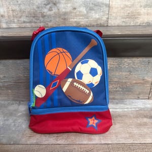 Sport lunchpal lunchbox, prek lunchbox, stephen joseph sport lunchbox, personalize lunchbox, boy lunchbox, daycare lunchbox