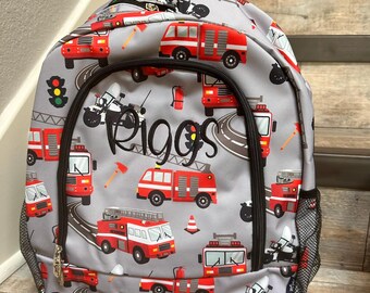 Grand sac à dos de camion de pompier, boîte à lunch de camion de