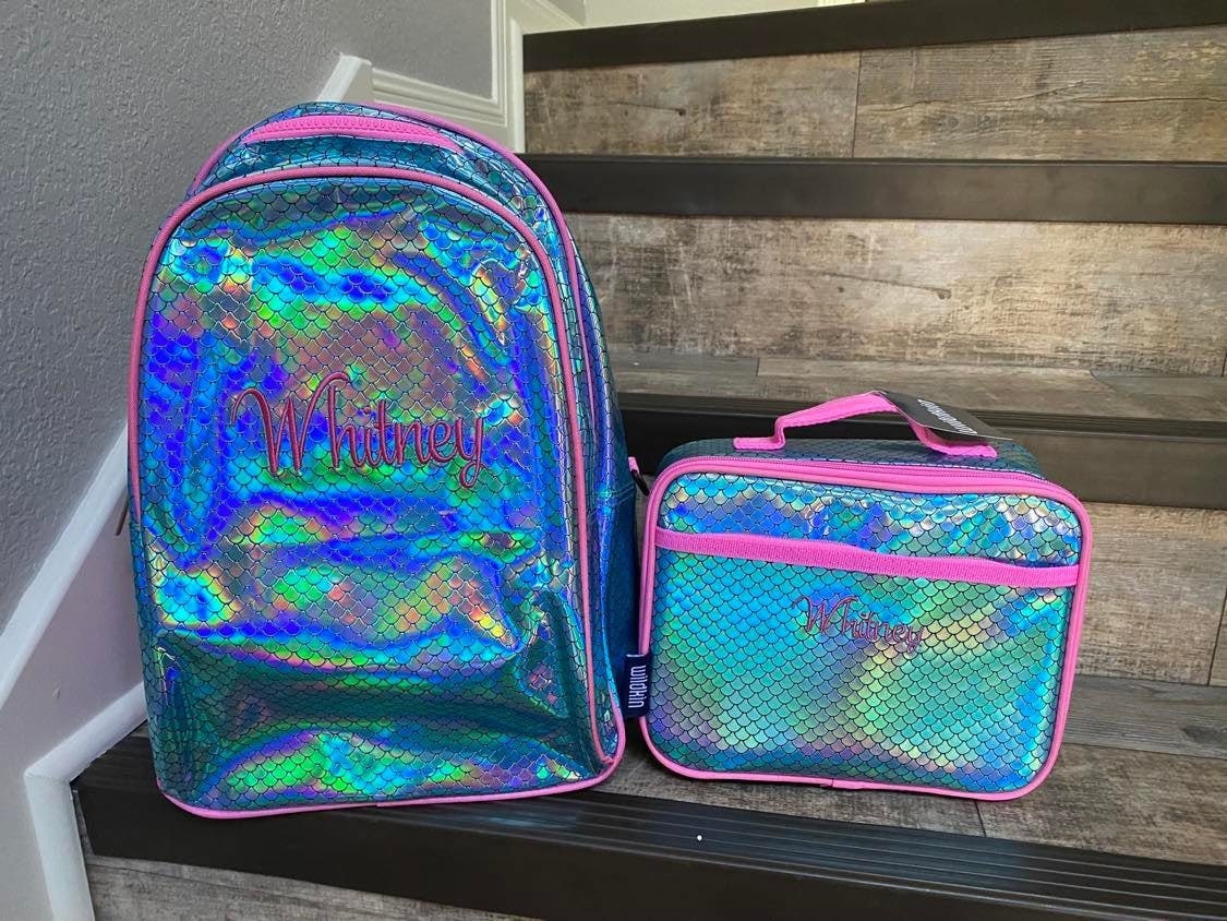 KiuLoam 17 Inch Unicorn & Mermaid Scales Laptop Backpack - School Bookbag For Teens, Lightweight Daypack - View #3