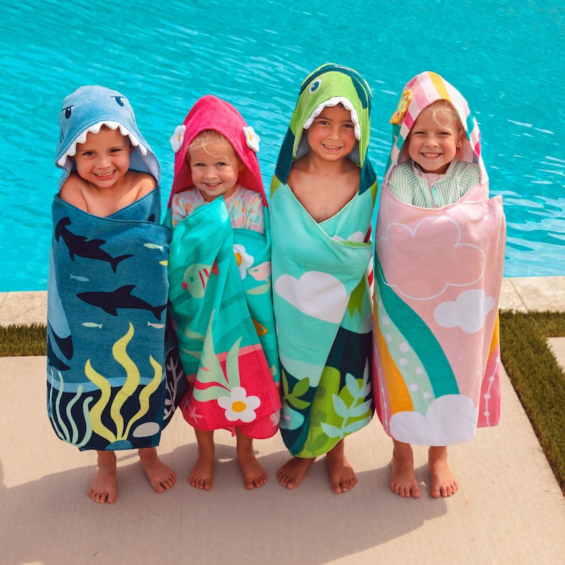 Stephen Joseph Hooded Towel, Kids Beach Towel, Hooded Bath Towel, Hooded Towel for Kids image 2