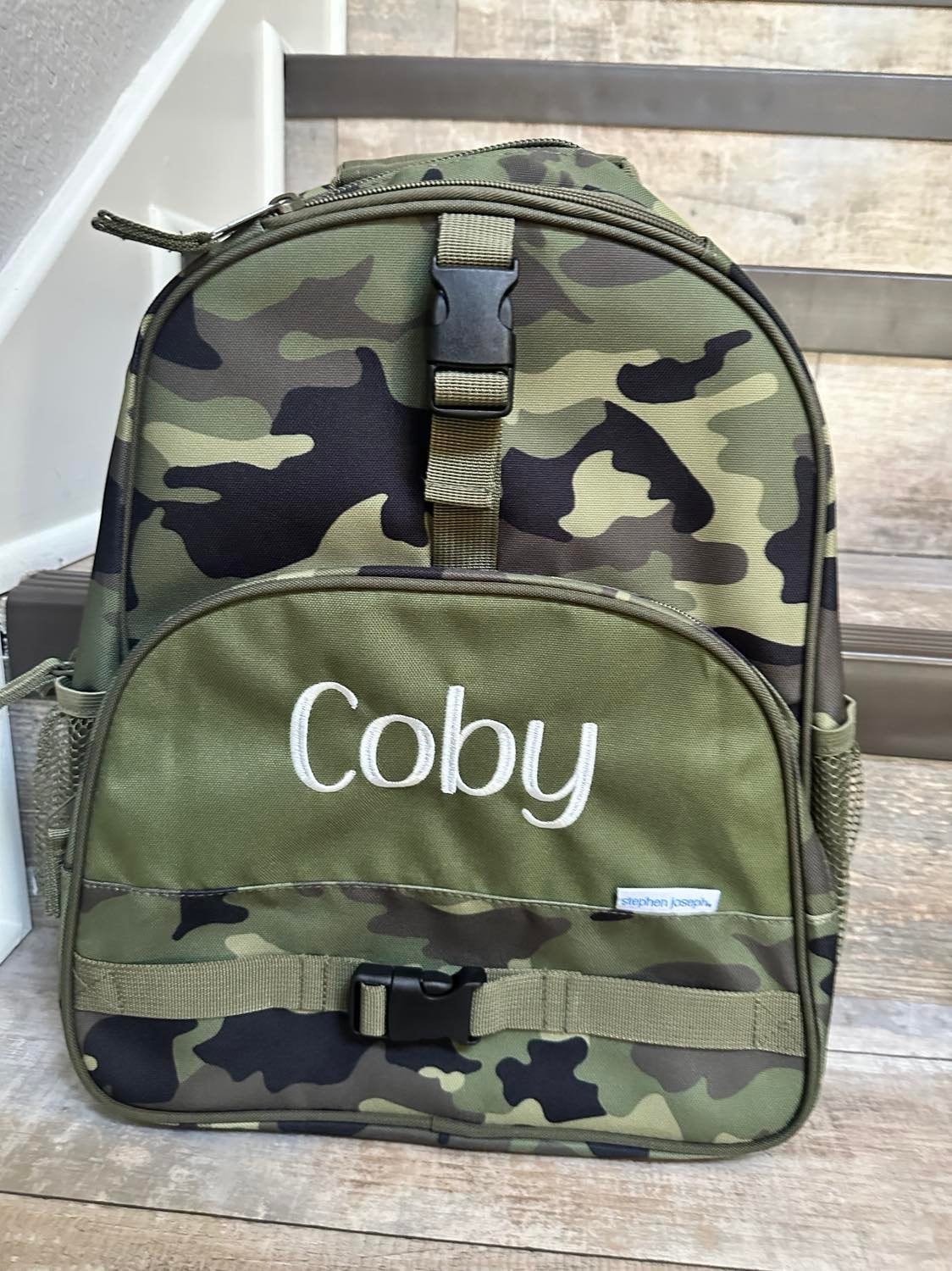 Personalized Kids Camo-Backpack by Stephen Joseph.