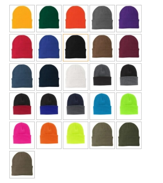 Adult and Kid Personalize Winter Beanie, Folded Brim Skull